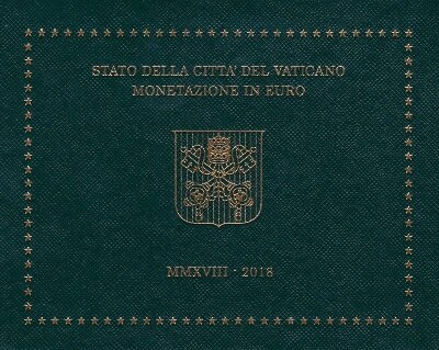 Vaticaanstad BU-set 2018, met normale 2 euromunt