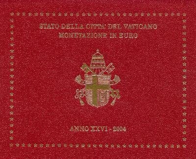 Vaticaanstad BU-set 2004, met normale 2 euromunt