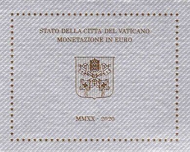 Vaticaanstad BU-set 2020, met normale 2 euromunt