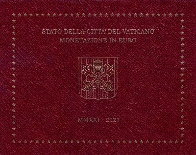 Vaticaanstad BU-set 2021, met normale 2 euromunt