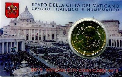 Vaticaanstad 2015 Coincard No 6, BU