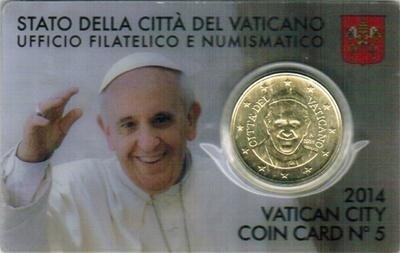 Vaticaanstad 2014 Coincard No 5, BU