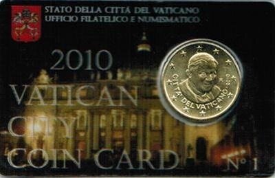 Vaticaanstad 2010 Coincard No 1, BU