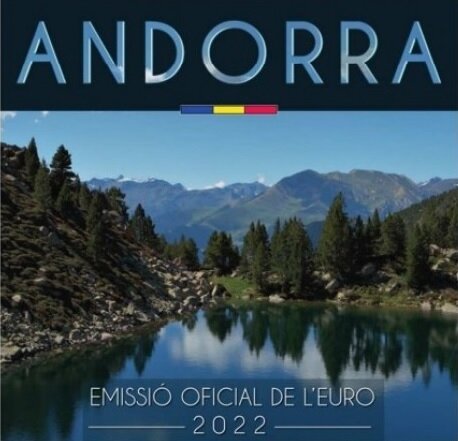 Andorra BU-set 2022 met normale 2 euromunt