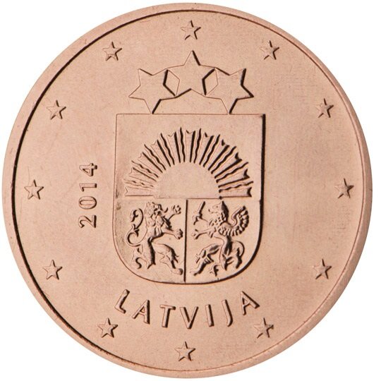 Letland 5 Cent Jaartal te selecteren