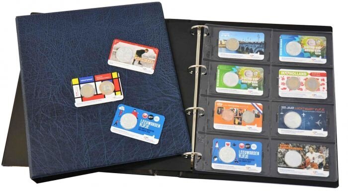 VOORDEELALBUM: Coincard album, blauw met diverse extra's