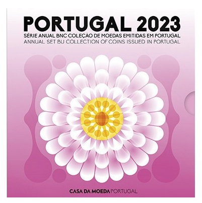 Portugal BU-set 2023, met normale 2 euromunt