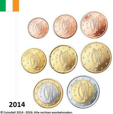 Ierland UNC-Set 2014, 8 munten