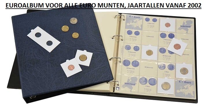 Hartberger Euro album voor alle Euro munten, jaartallen variabel vanaf 2002 tm 2006