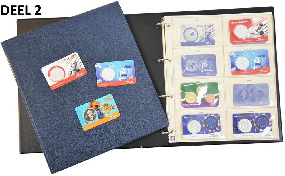 Euroalbum Coincards Nederland 2021-2025 compleet Deel 2, kleur blauw