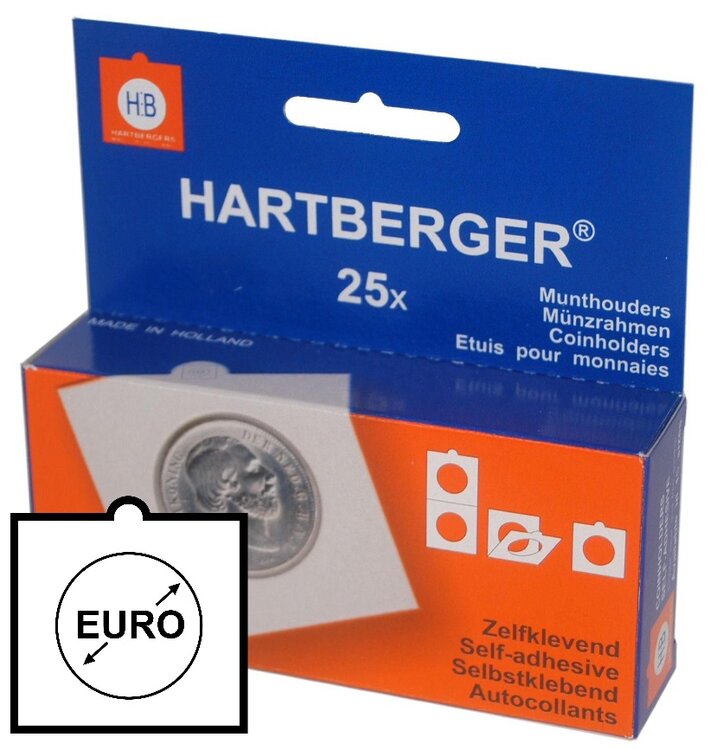 Munthouders zelfklevend Euro assorti, 8320000