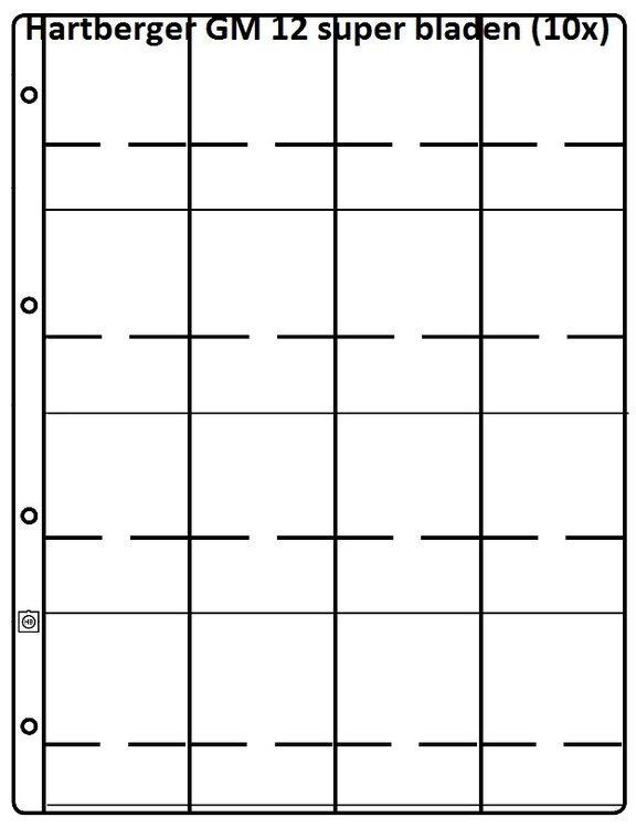 Hartberger GM 12 super, glasheldere bladen 10 stuks