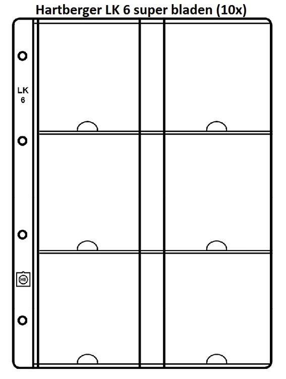 Hartberger LK 6, super bladen, 10 stuks