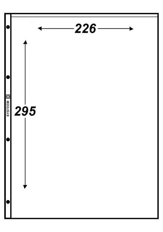 Hartberger S-1, blad met 1 vak (226 x 295 mm), 5 stuks