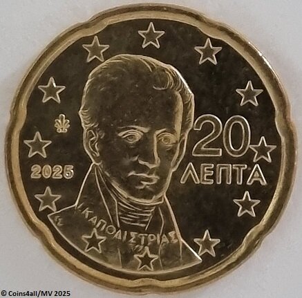 Griekenland 20 Cent Jaartal te selecteren