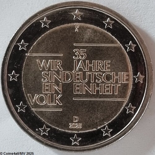 Duitsland 2 Euro 2025 