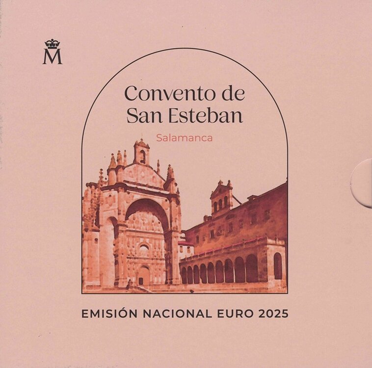 Spanje BU-set 2025 met normale 2 euromunt en 2 bijzondere 2 euromunt