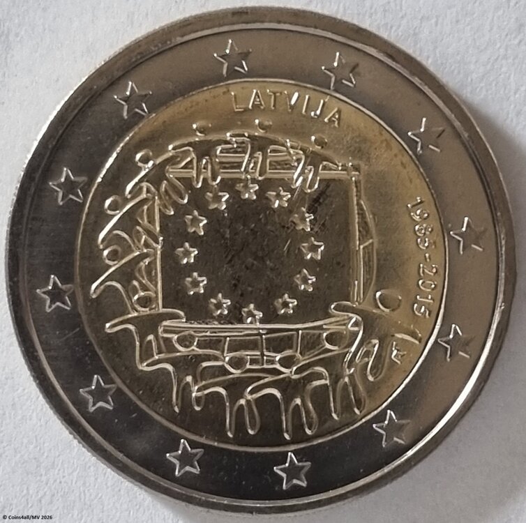Letland 2 euro 2015 