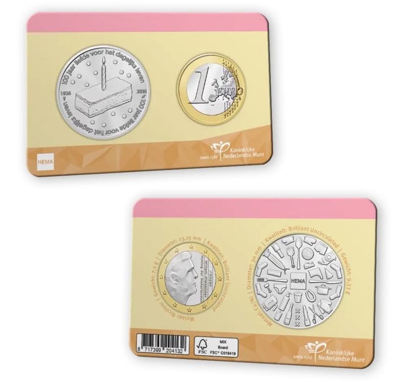 Nederland  1 Euro én penning 2026 