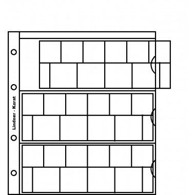 Lindner K8 Karat muntenblad 5 stuks, witte schutbladen