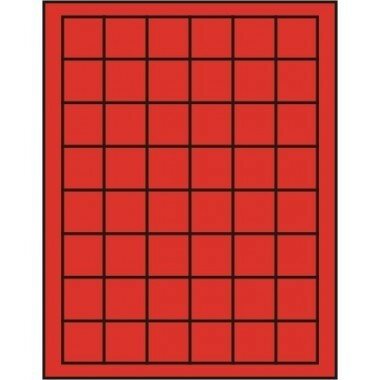 Muntenbox rookglas met 48 vierkante vakjes voor munten tot 30 mm Ø.
