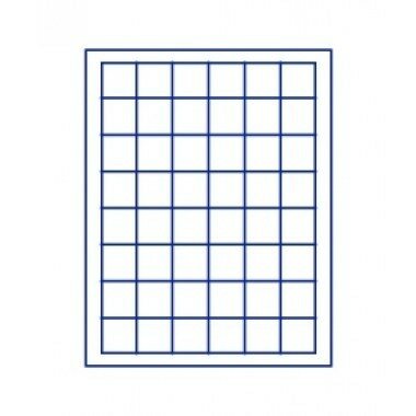 Muntenbox Marine-blauw met 48 vierkante vakjes voor munten tot 30 mm Ø