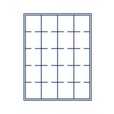 Muntenbox Marine-blauw met 20 vierkante vakjes voor munten tot 50 mm Ø