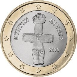 Cyprus 1 Euro Jaartal te selecteren