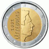 Luxemburg 2 Euro Jaartal te selecteren