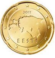 Estland 20 Cent Jaartal te selecteren