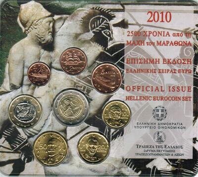Griekenland BU-Set 2010 met bijzondere 2 euromunt: Marathon