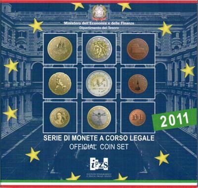 Italië BU-Set 2011 met bijzondere 2 euromunt 