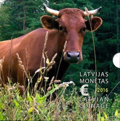 Letland BU-Set 2016 met bijzondere 2 euromunt 