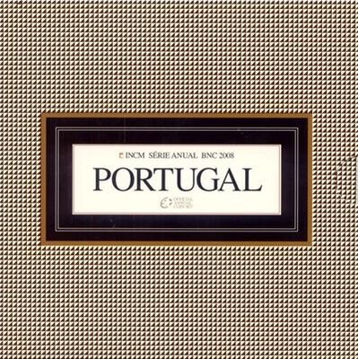Portugal BU-set 2008, met normale 2 euromunt