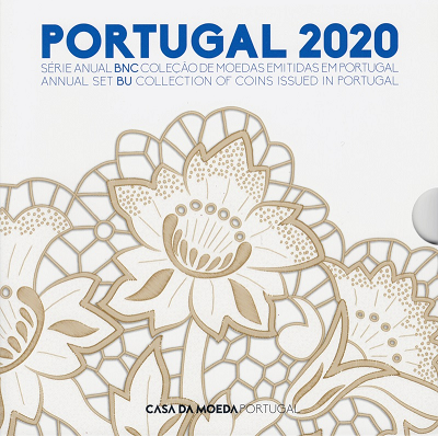 Portugal BU-set 2020, met normale 2 euromunt