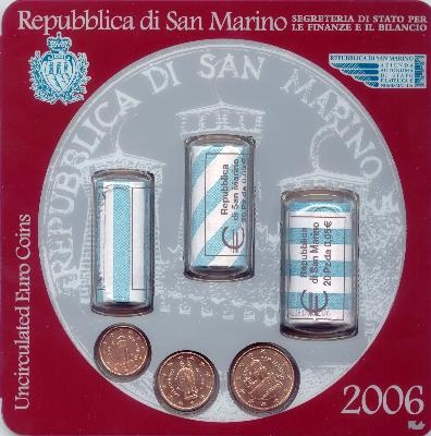 San Marino BU-set 2006 miniset 21 keer: 1, 2 en 5 cent