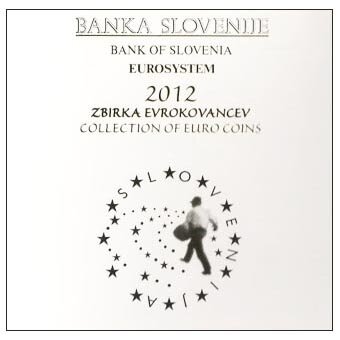 Slovenië BU-set 2012 met normale 2 euromunt