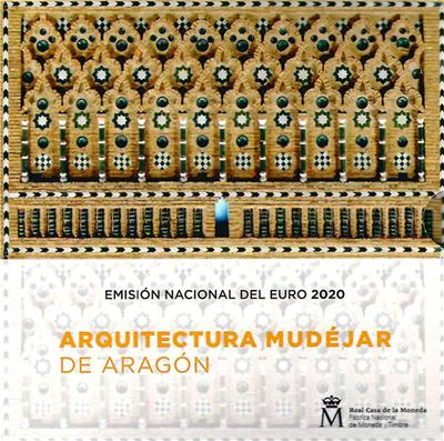 Spanje BU-set 2020 met normale 2 euromunt en de bijzondere 2 euromunt Kerktoren Teruel