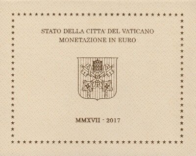 Vaticaanstad BU-set 2017, met normale 2 euromunt