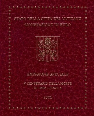 Vaticaanstad BU-set 2021, met normale 2 euromunt en 5 euromunt