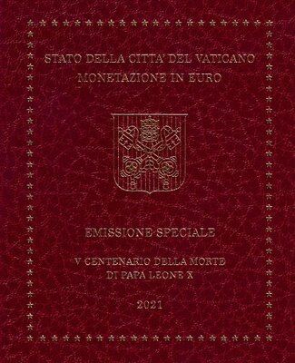 Vaticaanstad BU-set 2021, met normale 2 euromunt en 5 euromunt