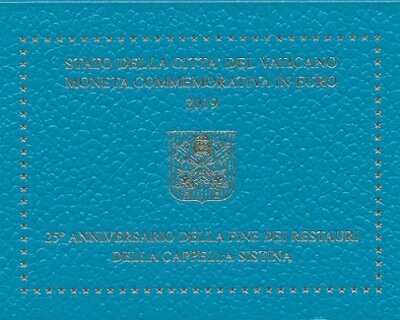 Vaticano - 2 Euro, Cappella Sistina, 2019 (blister)