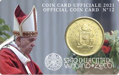 Vaticaanstad 2021 Coincard No 12, BU