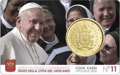 Vaticaanstad 2020 Coincard No 11, BU