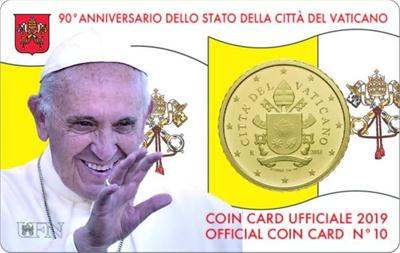 Vaticaanstad 2019 Coincard No 10, BU