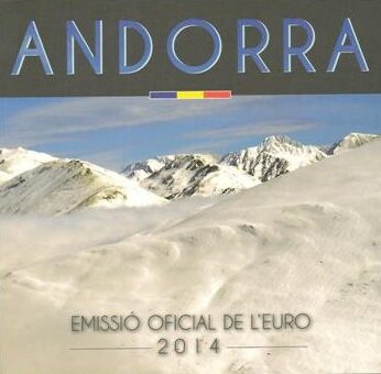 Andorra BU-set 2014 met normale 2 euromunt