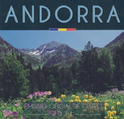 Andorra BU-set 2021 met normale 2 euromunt