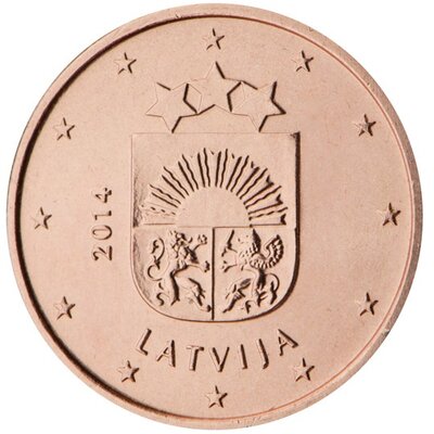 Letland 1 Cent Jaartal te selecteren
