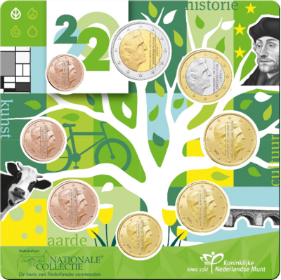 Nederland UNC-set 2022, 8 munten in blister, thema: Aarde