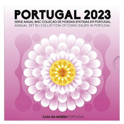 Portugal BU-set 2023, met normale 2 euromunt